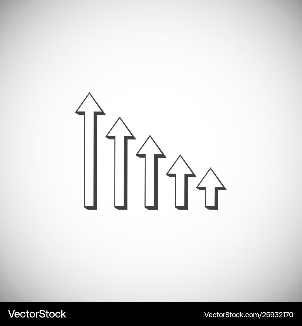 Down chart icon on background for graphic and web Down chart icon on background for graphic and web vector image