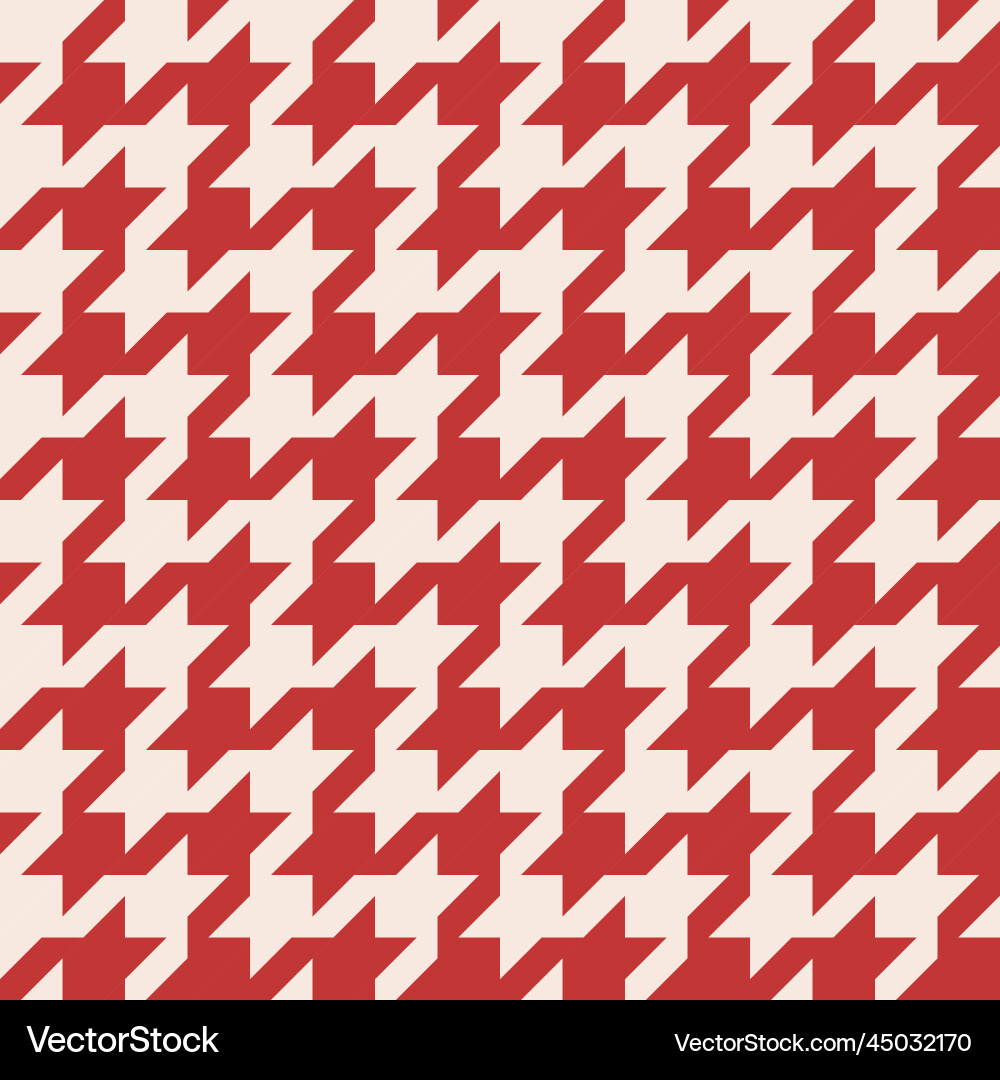 Houndstooth Christmas Plaid Fabric Pattern vector image