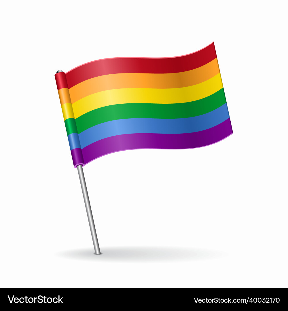 Lgbt pride flag map pointer layout Lgbt pride flag map pointer layout vector image