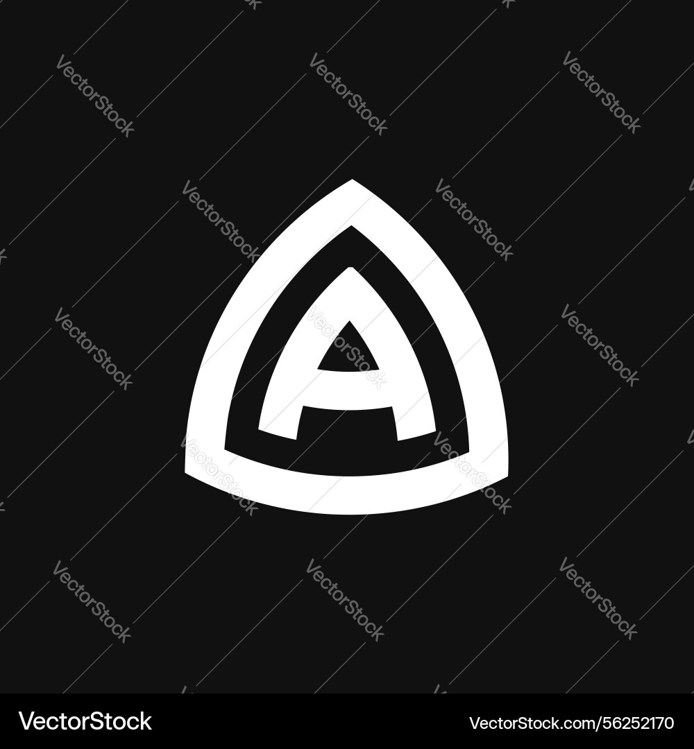 Monogram logo design initial letter a with line Vector Image