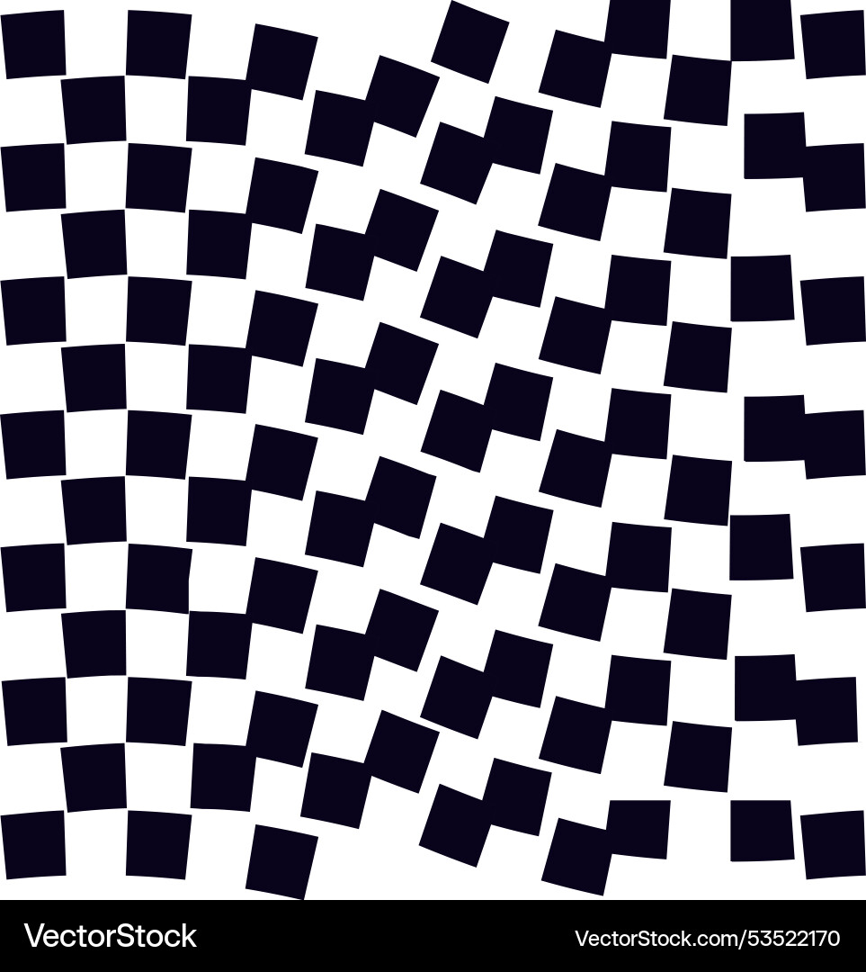 Psychedelic checkerboard pattern Psychedelic checkerboard pattern vector image