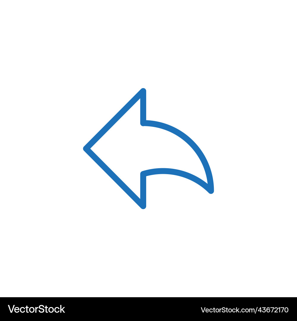 Rotary arrow linear image simple flat Rotary arrow linear image simple flat vector image