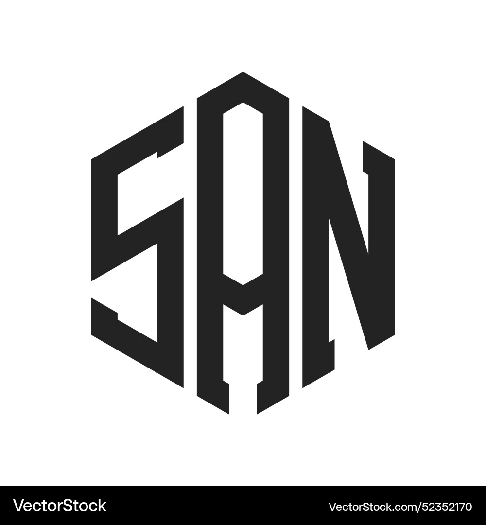 San logo design initial letter monogram – Royalty-Free Vector