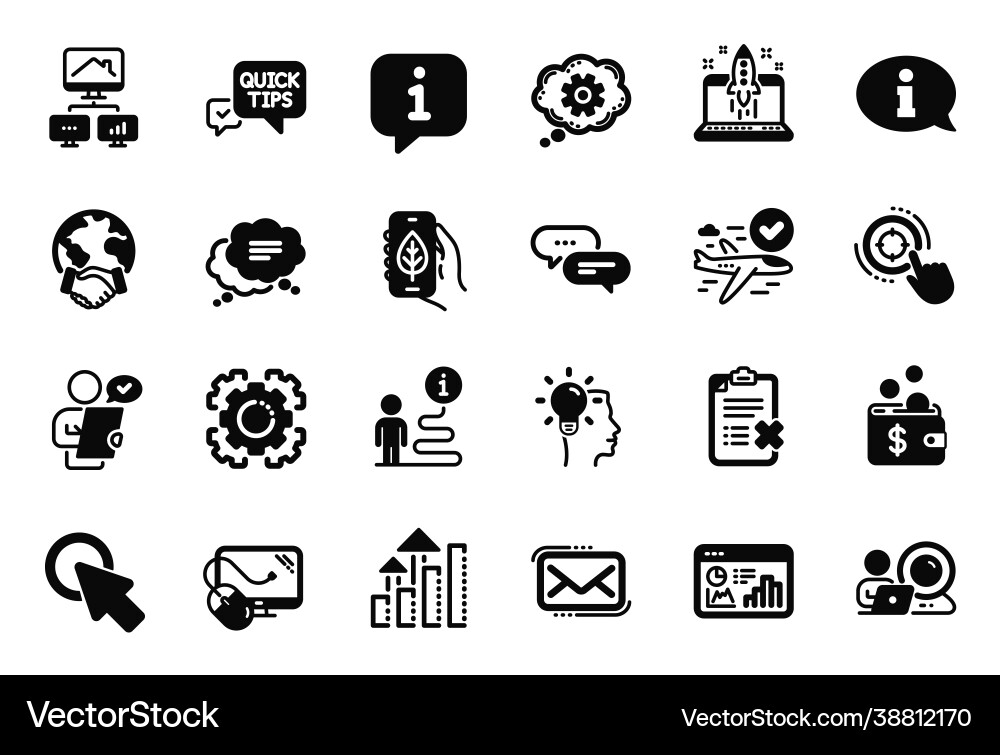 Set technology icons related to computer Set technology icons related to computer Vector Image
