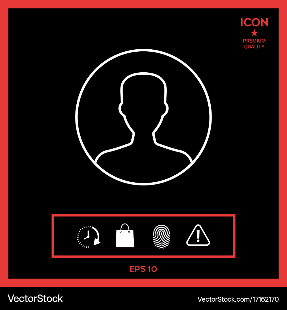 Symbol of user icon in circle profile line Vector Image