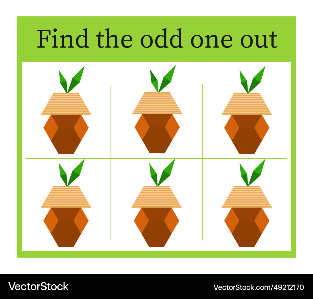 Task for development of attention and logic Vector Image