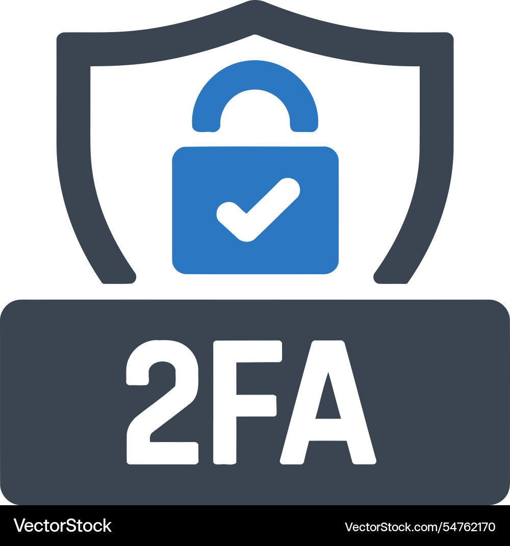 Two factor authentication icon vector image