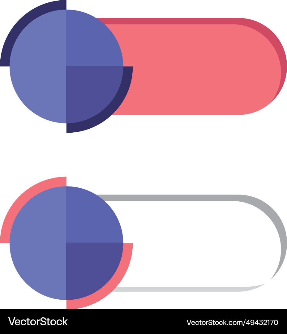 Ui ux element buttons digital vector image