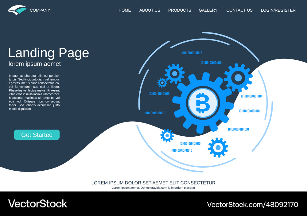 Website Landing Page Template Website Landing Page Template vektorbild