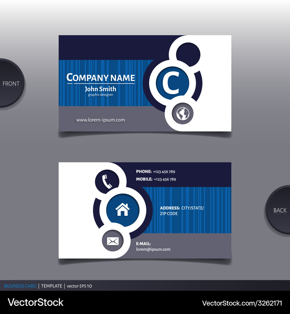 Abstract creative business card Royalty Free Vector Image