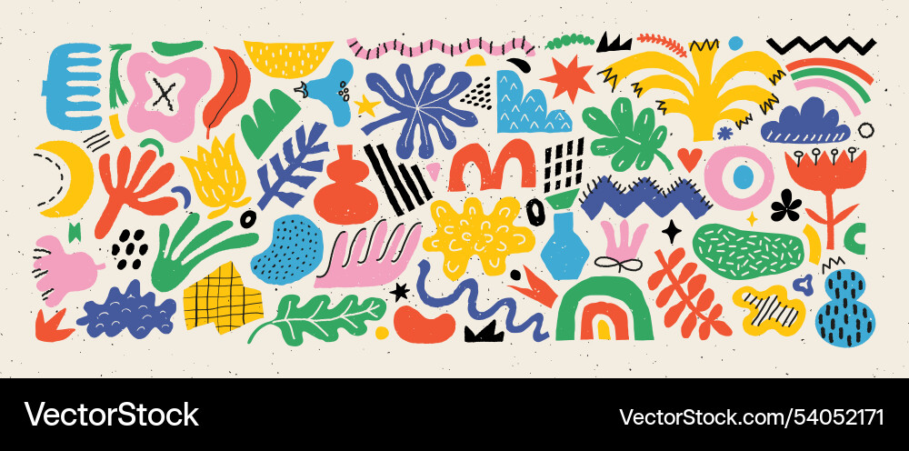Abstract set of various shapes figures Abstract set of various shapes figures vector image