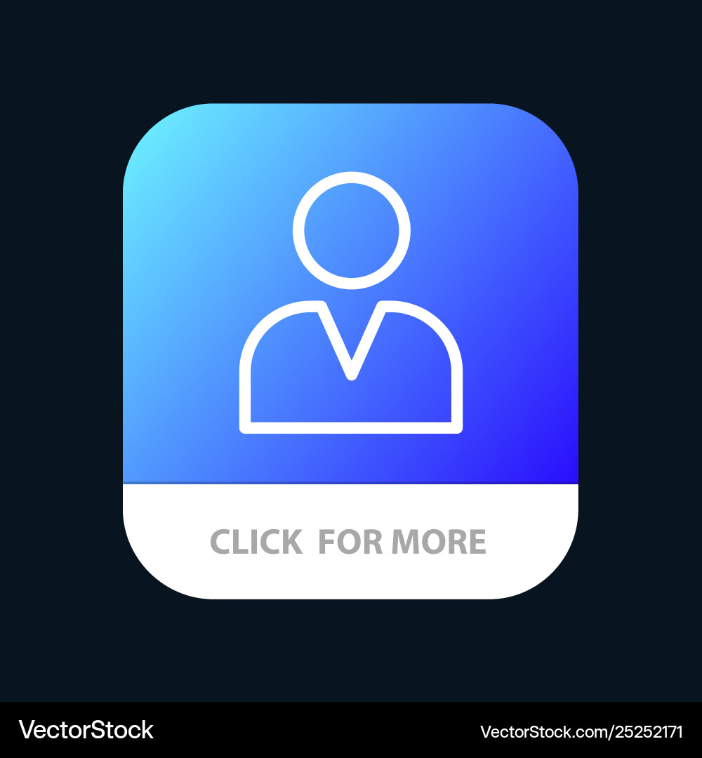 Administrator man user mobile app button android Administrator man user mobile app button android vector image