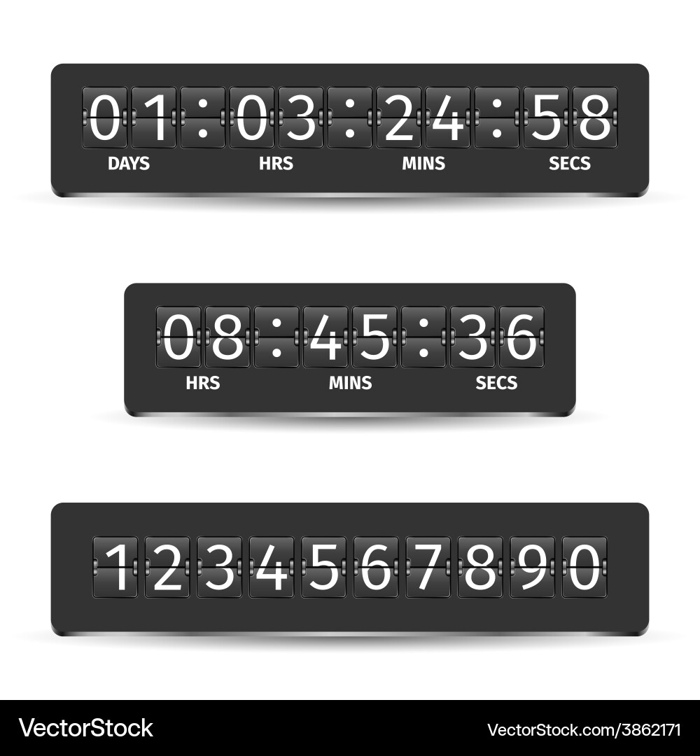 Analog Countdown Timer vector image