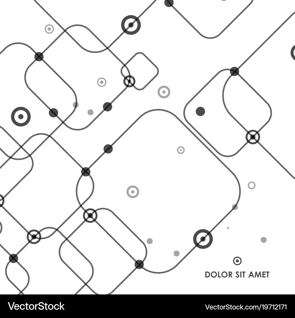 Concept connect square background Vector Image