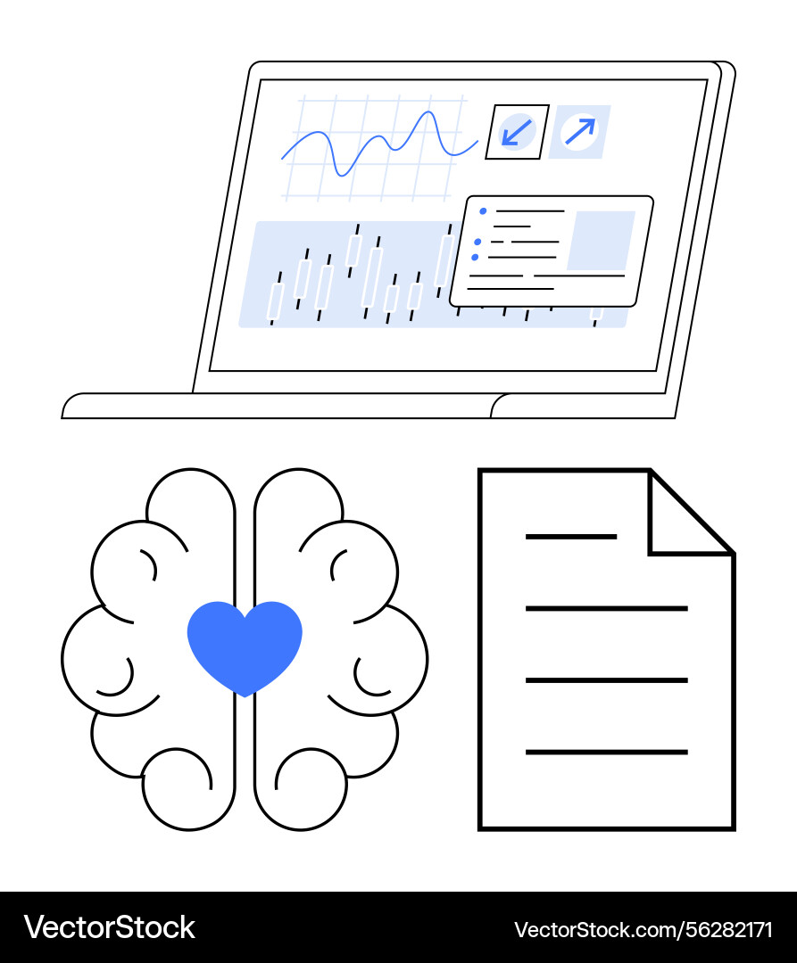 Data analytics and human-centered decision-making Data analytics and human-centered decision-making vector image