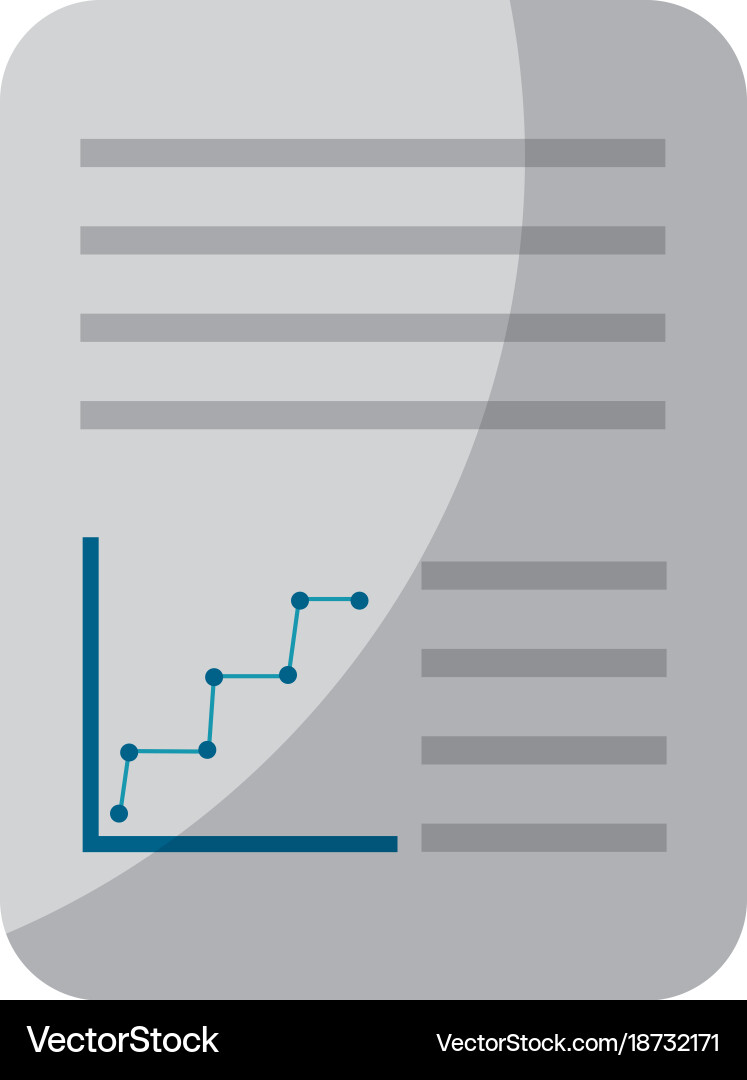 Document paper file with graph diagram business vector image