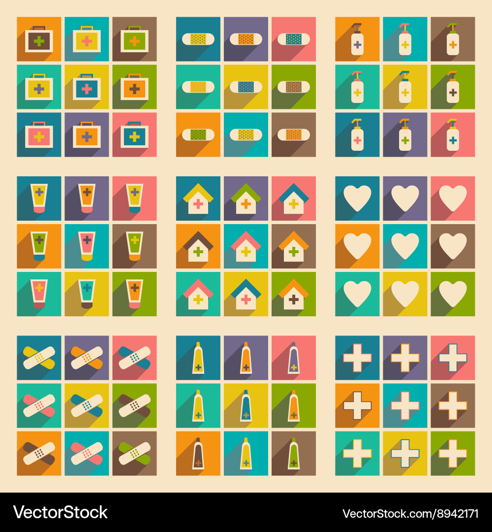 Flat with shadow concept and mobile application vector image