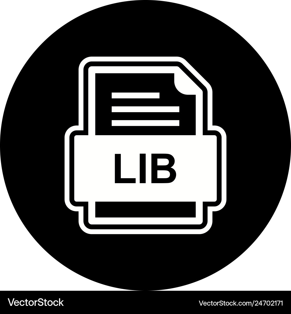 Lib file document icon vector image