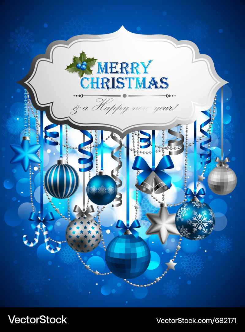 Merry Christmas Celebration Background Vector Image