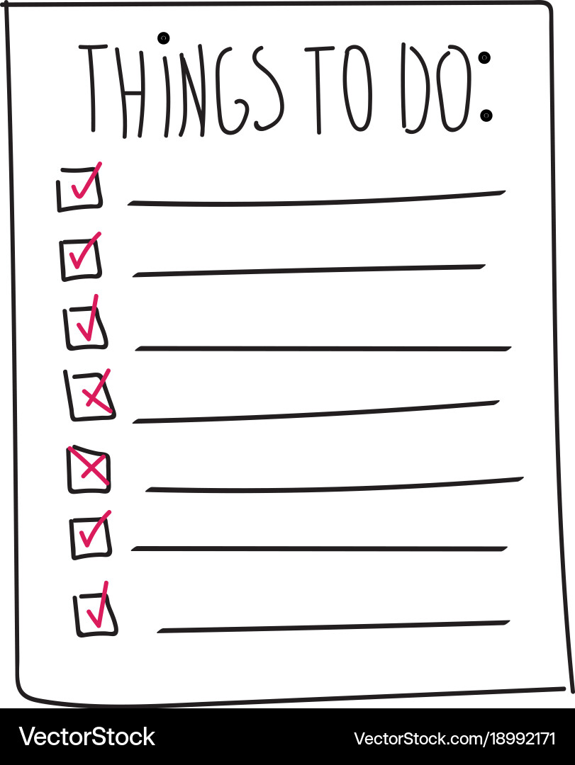 Outline check to do list bullet Vector Image