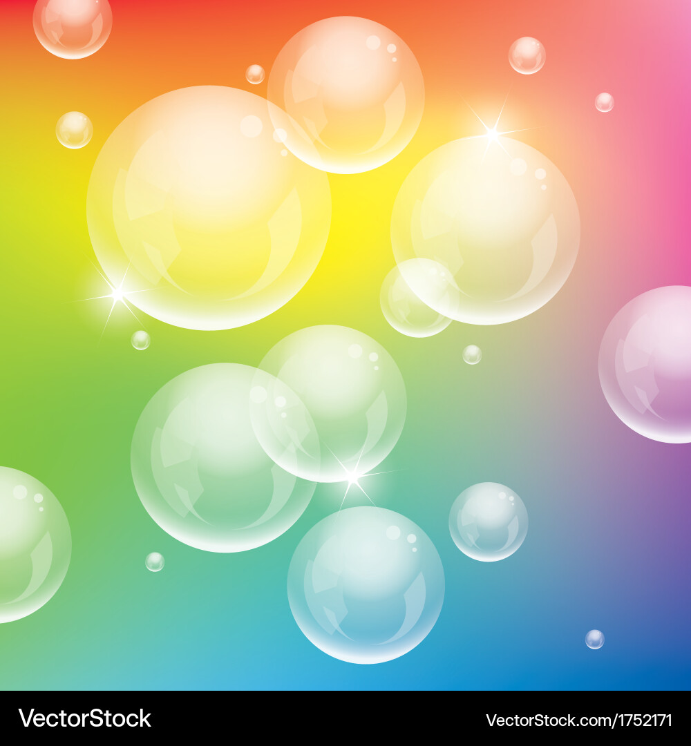Regenbogenseifenblasen Vektorbild