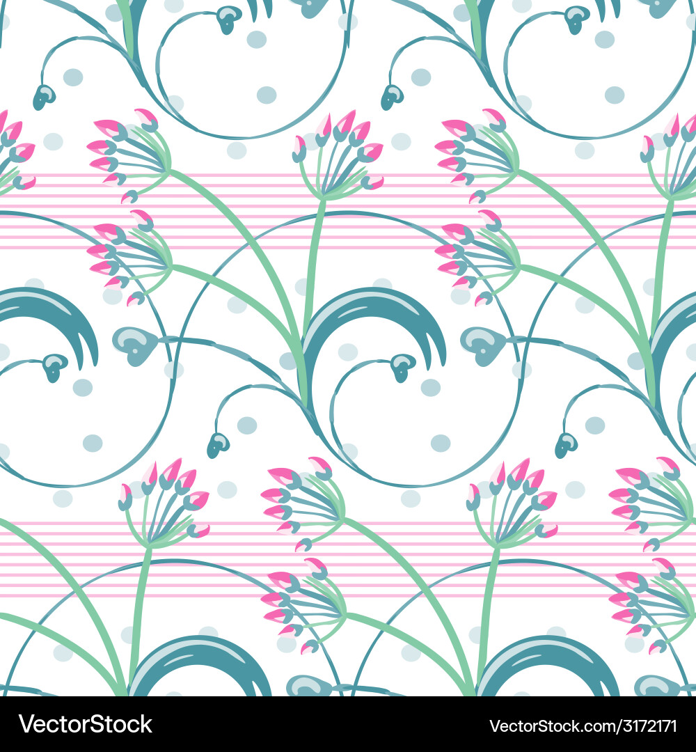 Seamless pattern - simple flower background Vector Image
