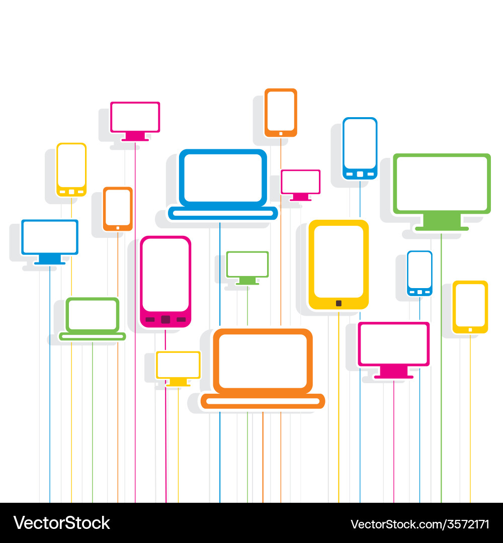 Technology device pattern background design Vector Image