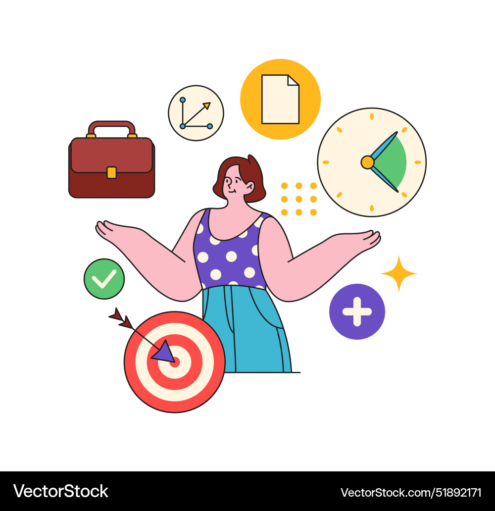 Tools for productivity and work efficiency Tools for productivity and work efficiency vector image