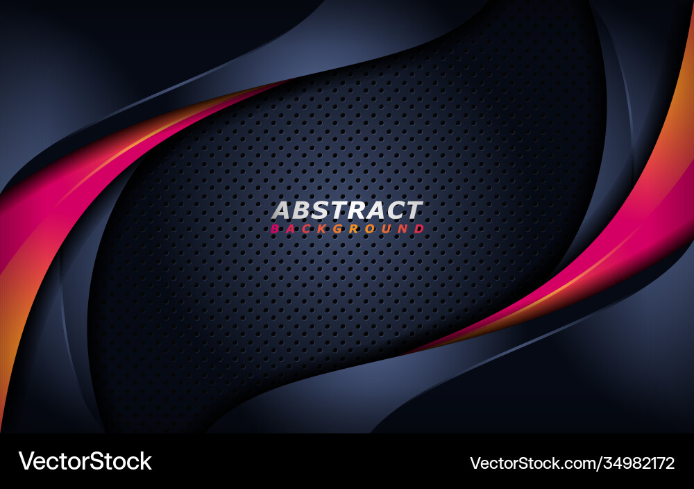 Abstract dark background with dynamic modern vector image