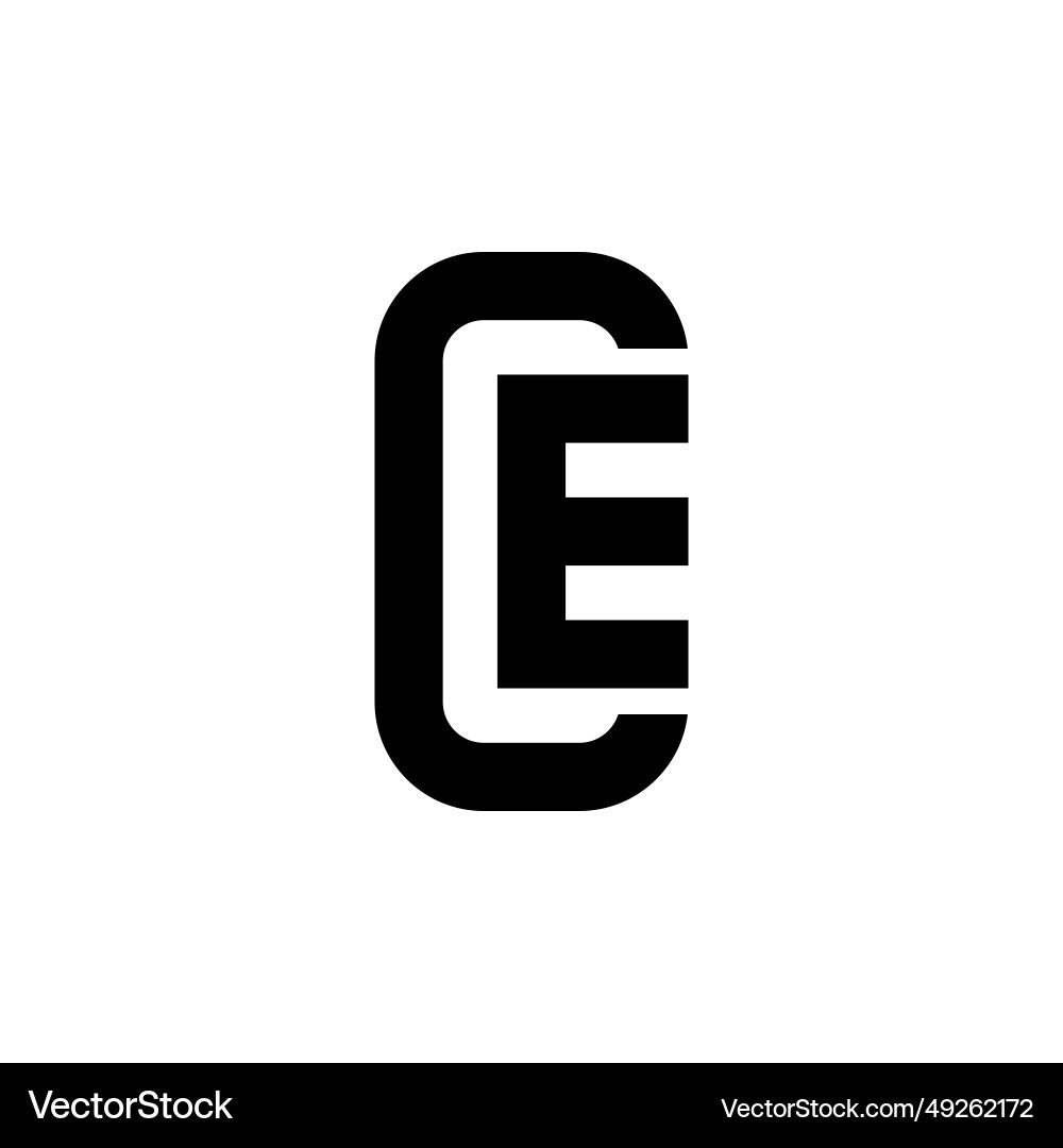 Ce wc c e monogram letter initial based logo Ce wc c e monogram letter initial based logo vector image