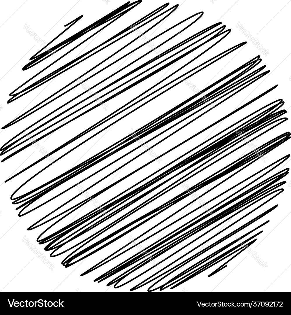Circle with scribble sketch doodle effect pattern Circle with scribble sketch doodle effect pattern vector image