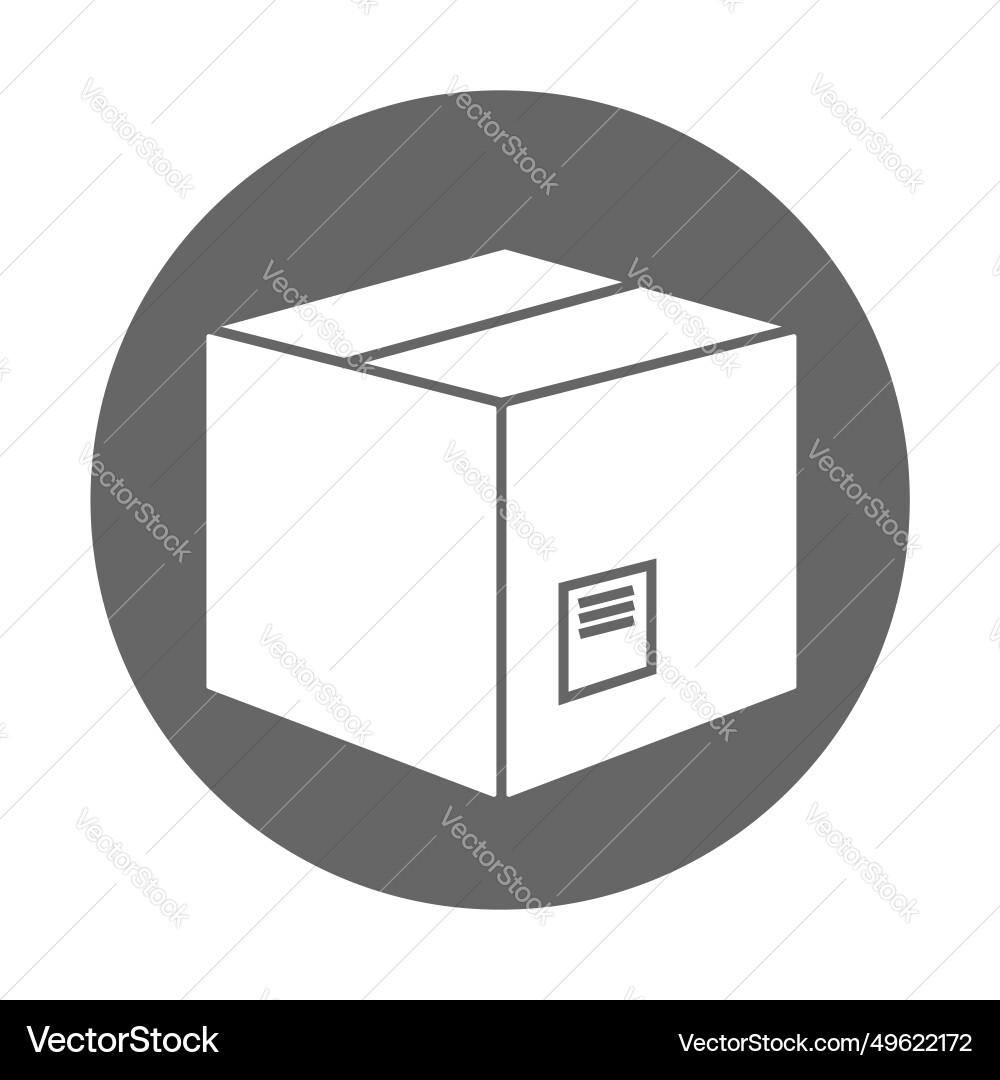 Closed box icon isolated on background flat Closed box icon isolated on background flat vector image