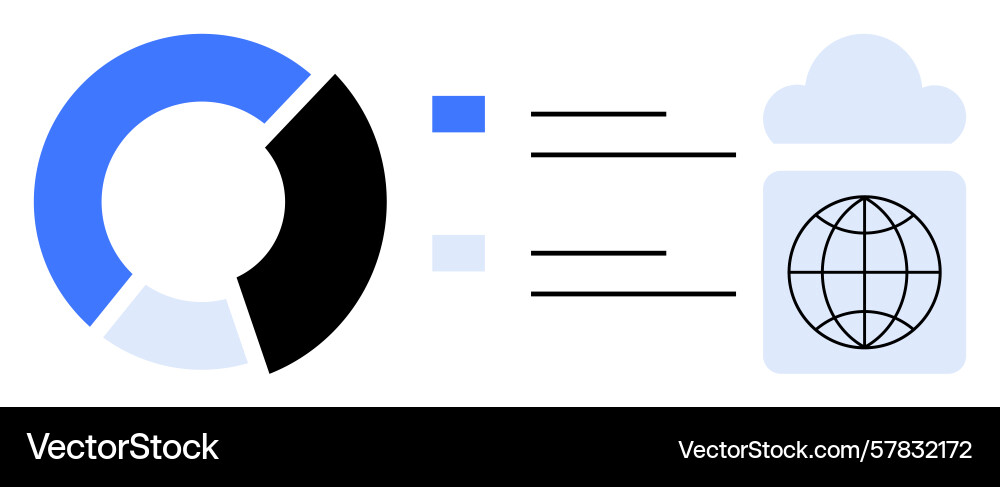 Data sharing and cloud integration concept vector image