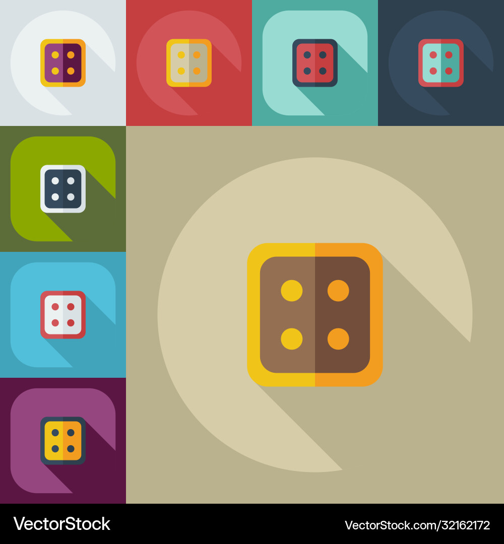 Flat modern design with shadow icons button vector image