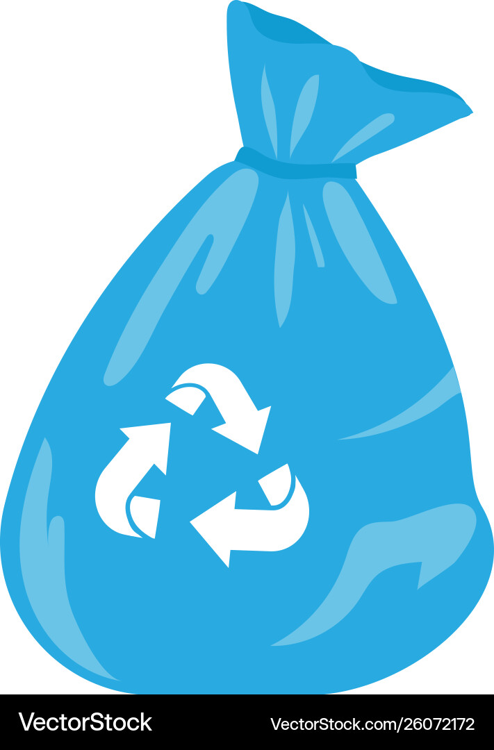 Garbage bag waste sorting and recycling trash Garbage bag waste sorting and recycling trash vector image