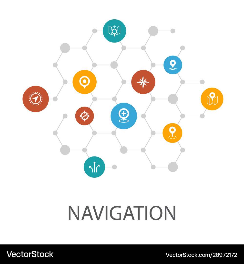 Navigation presentation template cover layout vector image