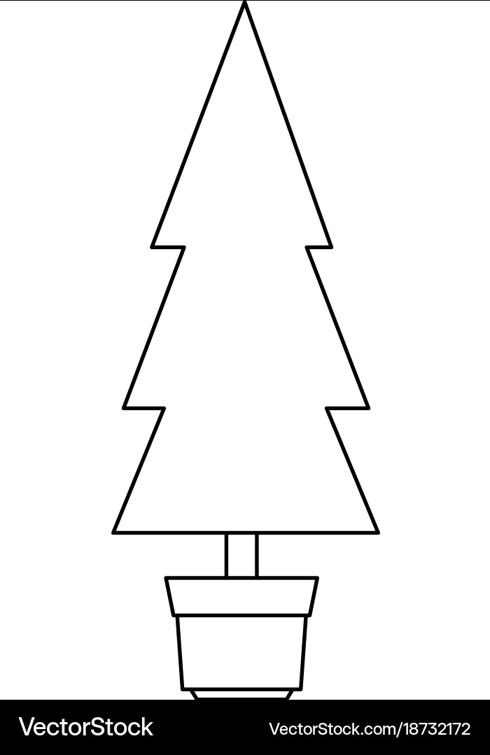 Pine tree isolated icon vector image