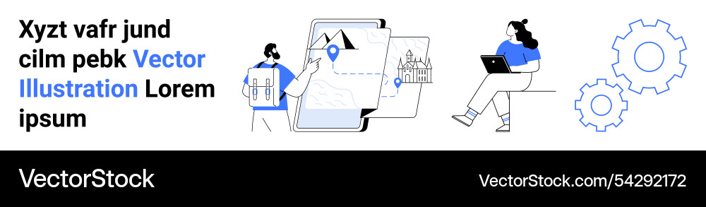 Seamless workflow and navigation team Seamless workflow and navigation team vector image