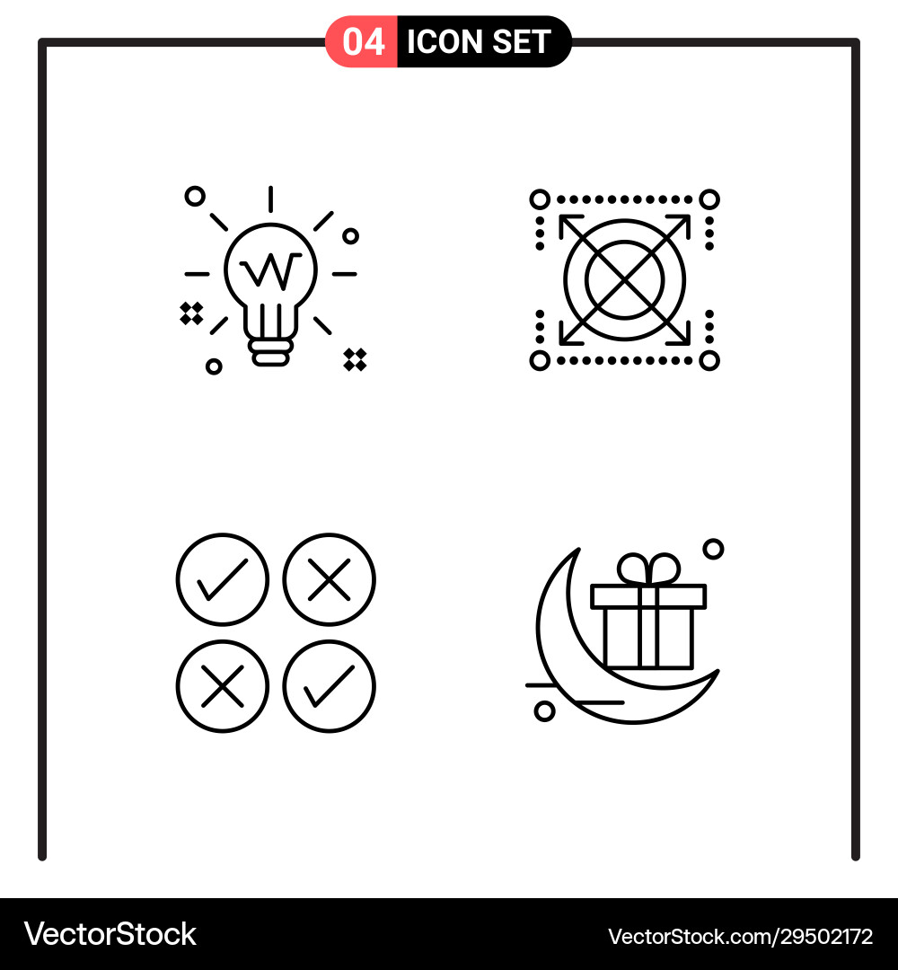 Set 4 line style icons for web and mobile Set 4 line style icons for web and mobile vector image