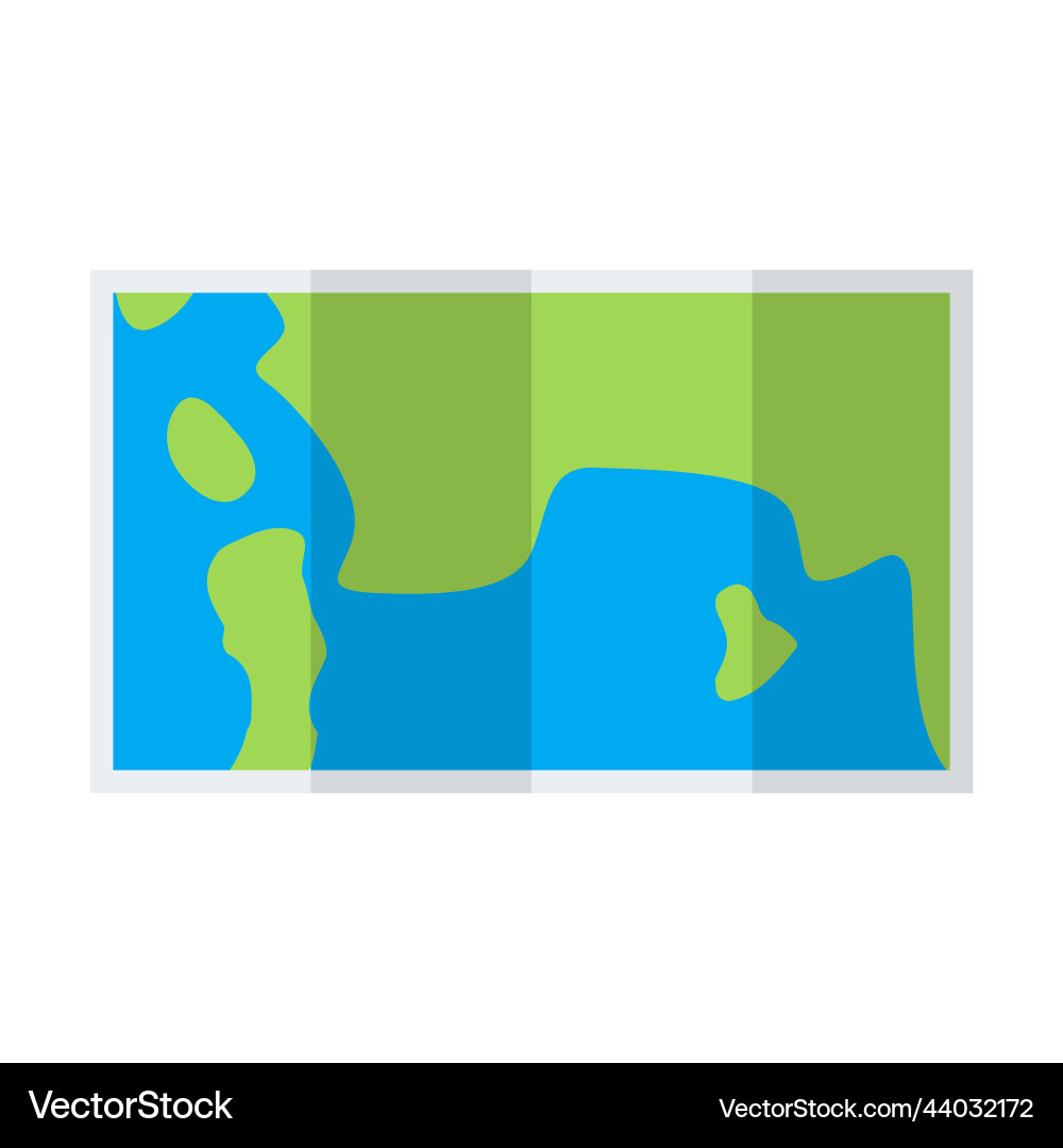 Simple map with folded paper for your design Simple map with folded paper for your design Vector Image