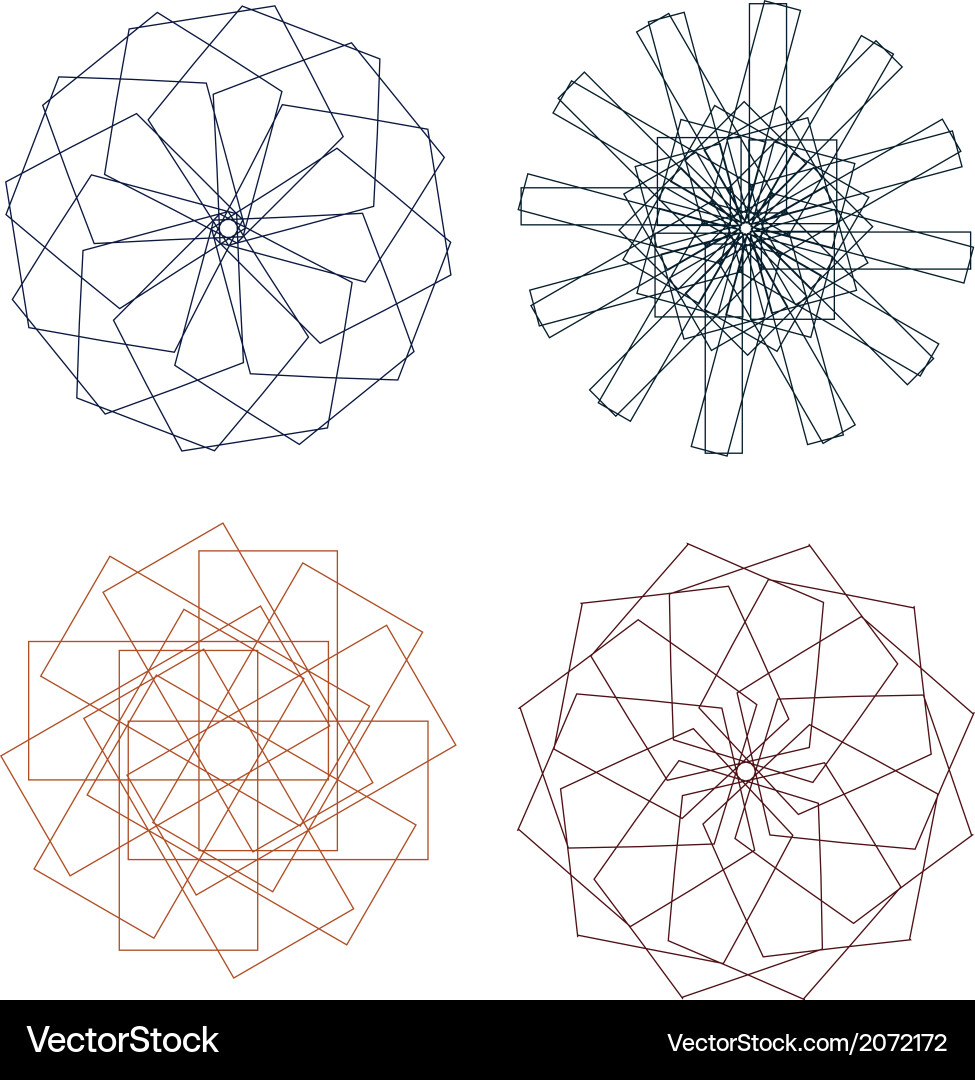Spirograph Patterns vector image