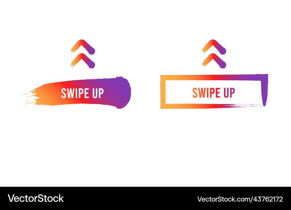 Swipe up set stories button vector image