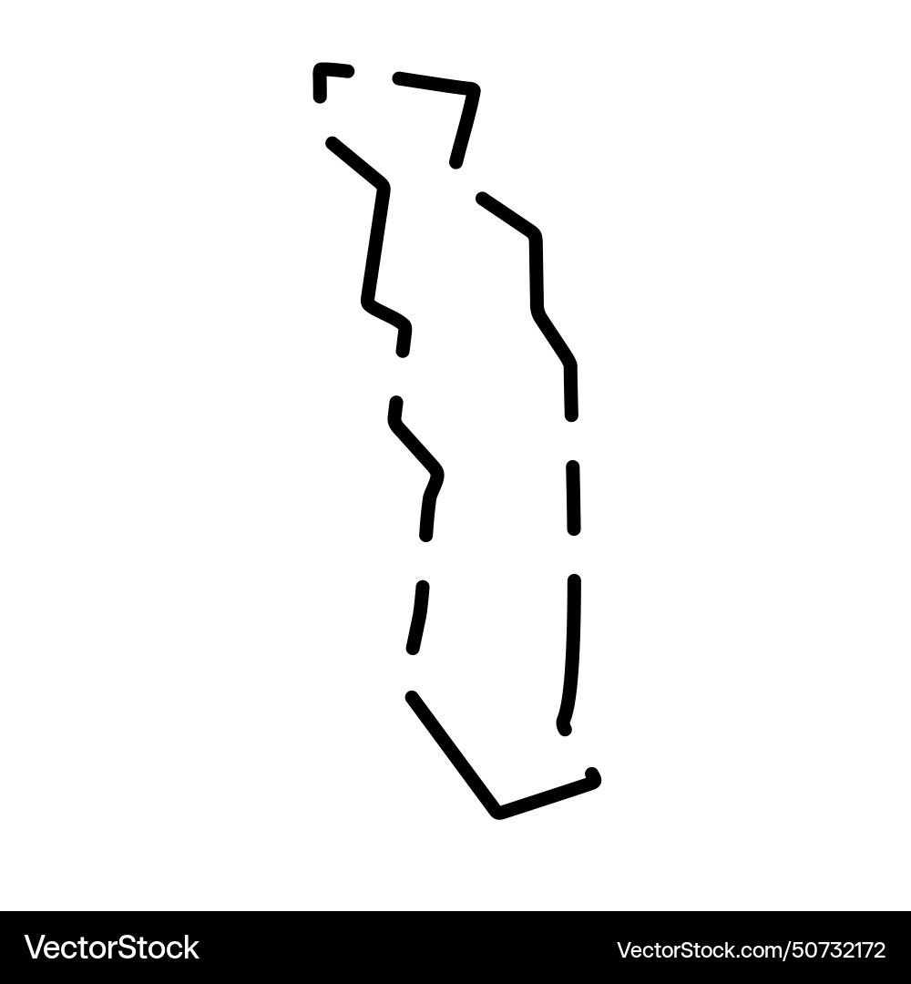 Togo simplified broken outline map Togo simplified broken outline map vector image