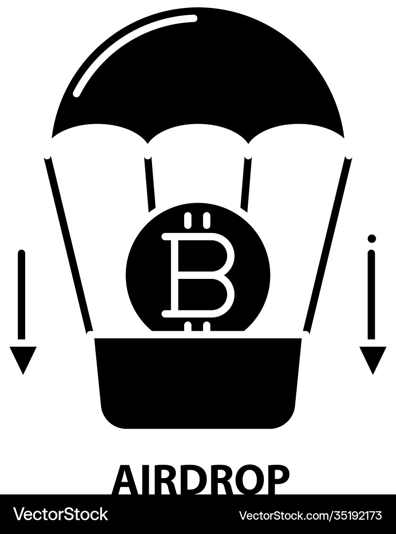 Airdrop icon black sign with editable – Royalty-Free Vector | VectorStock