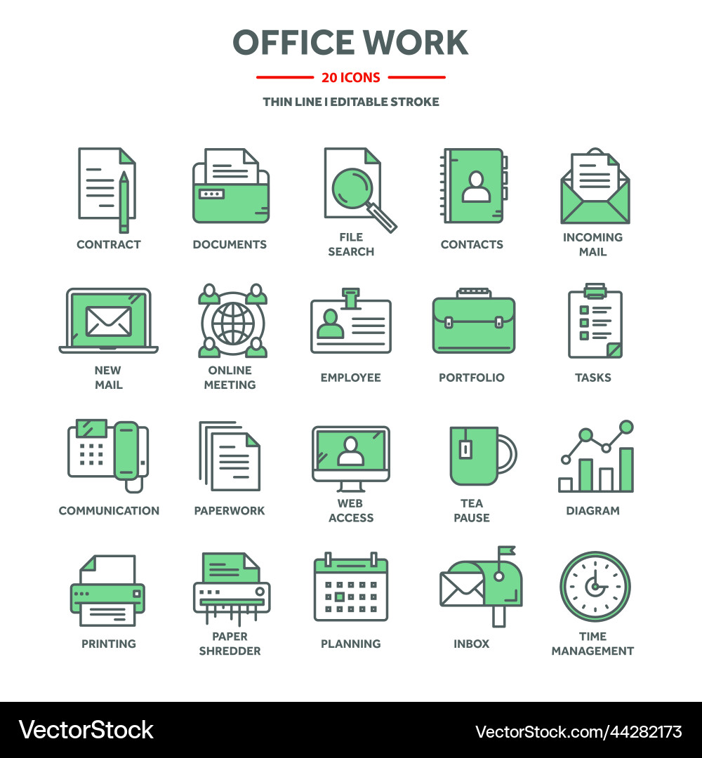 Business and office work planning scheduling Vector Image