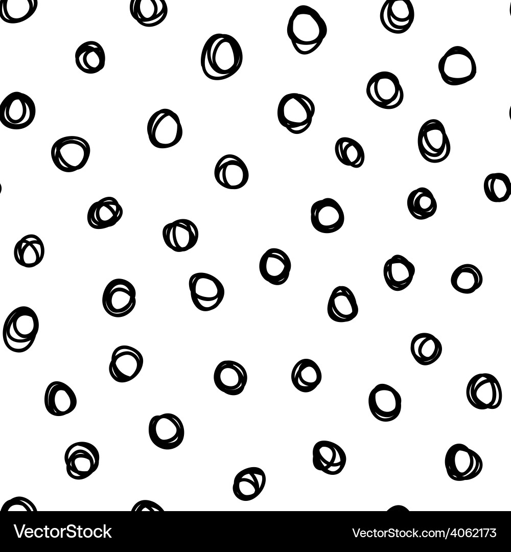Circles and swirls seamless pattern vector image