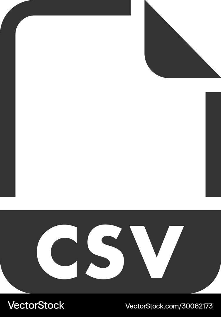 Csv file format icon vector image