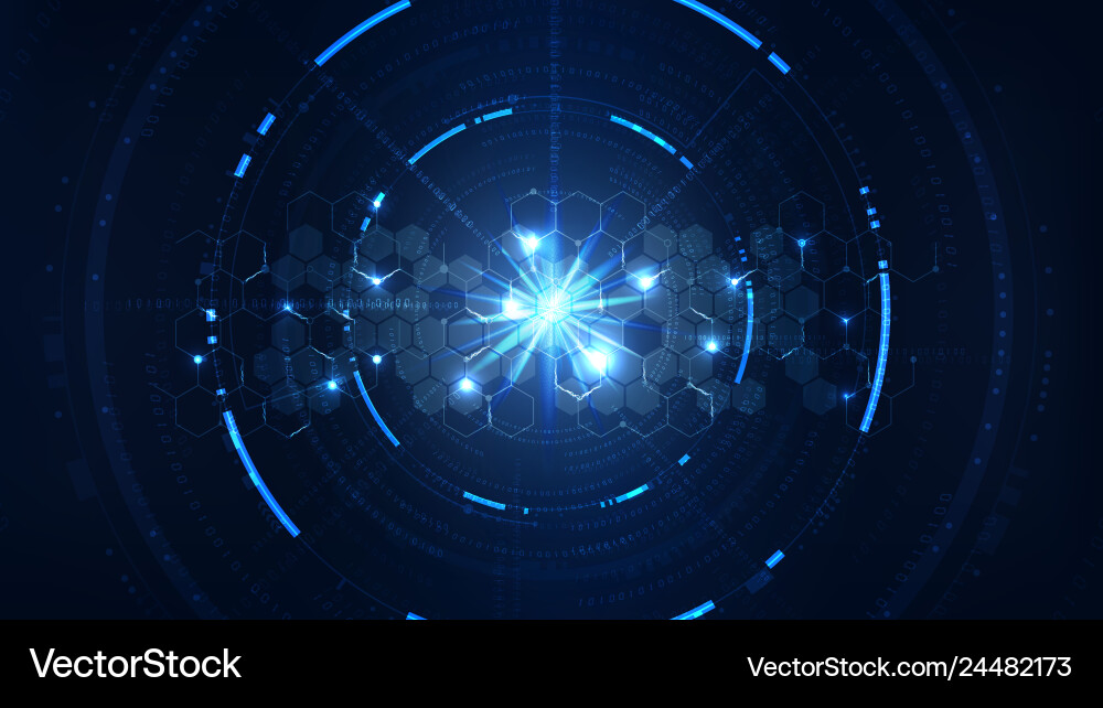 Cybersecurity Network Interface vector image