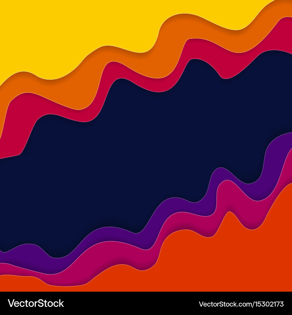 Dynamic Colored Wave Background vector image