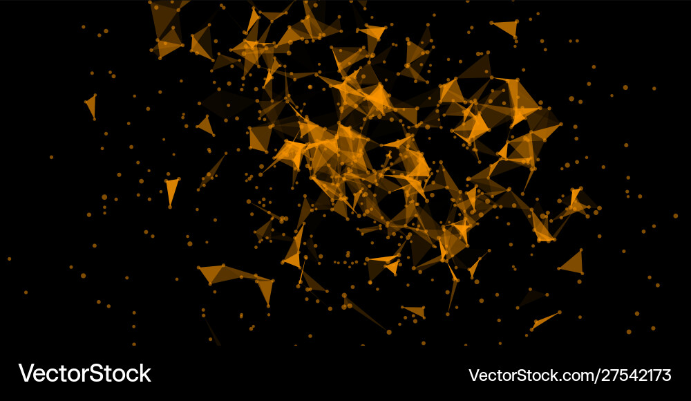 Explosion triangles data stream cloud chaos design Explosion triangles data stream cloud chaos design vector image